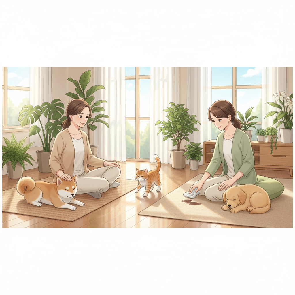 ペット可賃貸の床材選び|フローリング・クッションフロアどっちがいい?